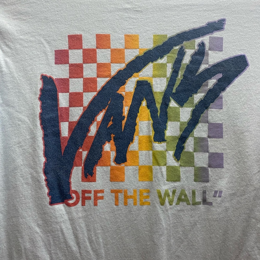 Vans Off The Wall Boy's Youth Long Sleeve Multicolored Graphic T-Shirt Size M.